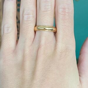 Vintage Solid 14k Yellow Gold Miligrain Ring Band Fine Estate Jewelry Real Gold